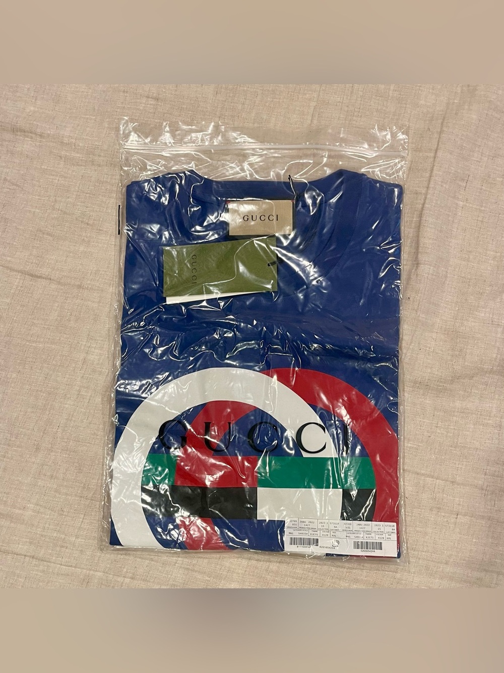 Gucci $690 GG Abstract Logo Cotton Jersey Tee Shirt - Picture 10 of 11